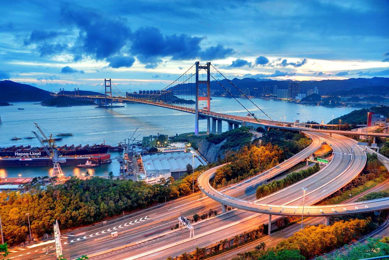 Мостът Tsing Ma (Хонг Конг) онлайн пъзел