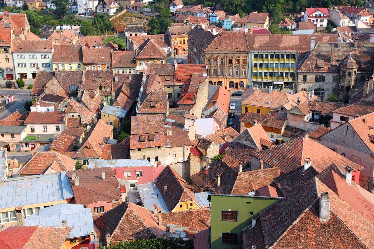 Stad Sighișoara in Transsylvanië (Roemenië) puzzel online van foto