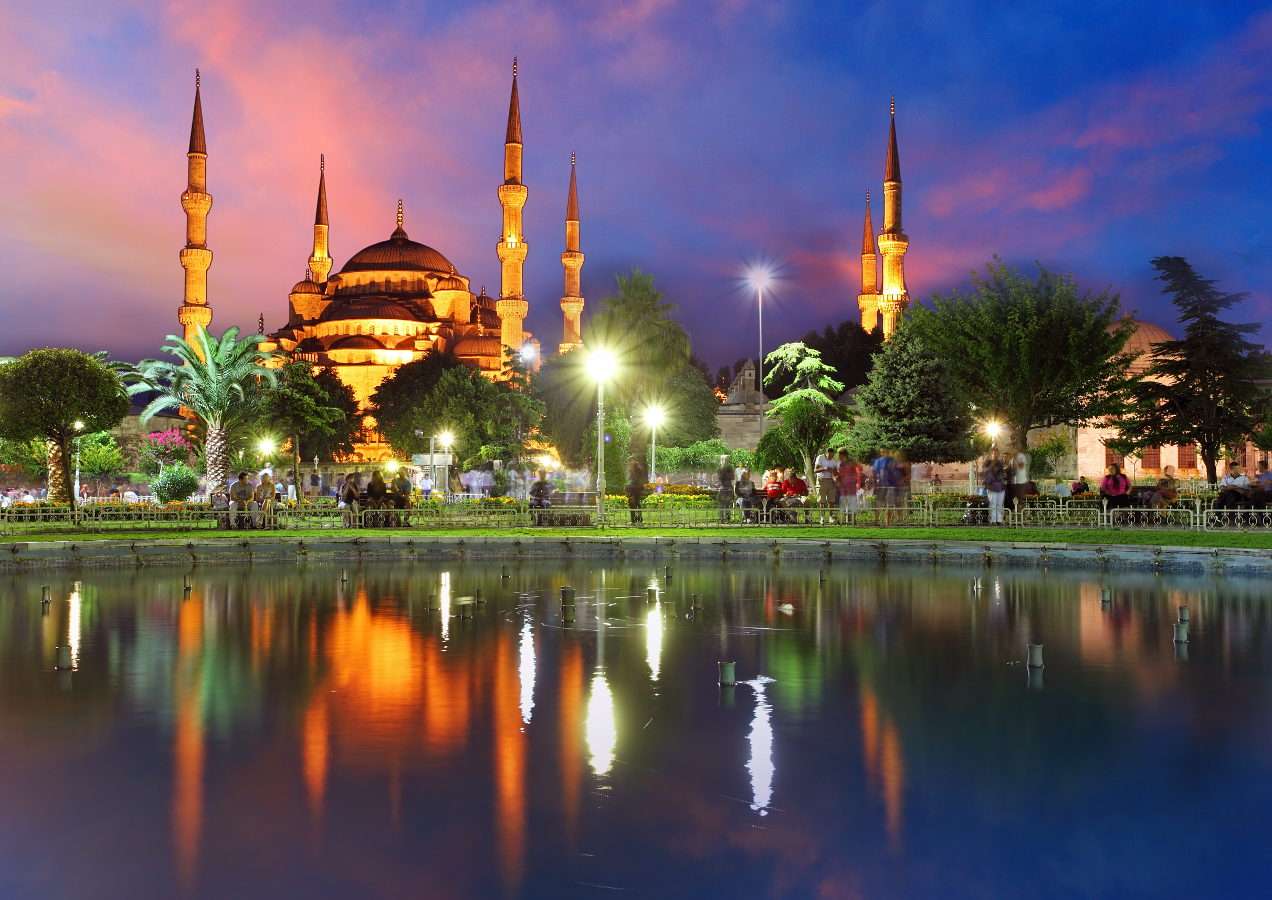 Blå moskén i Istanbul (Turkiet) Pussel online