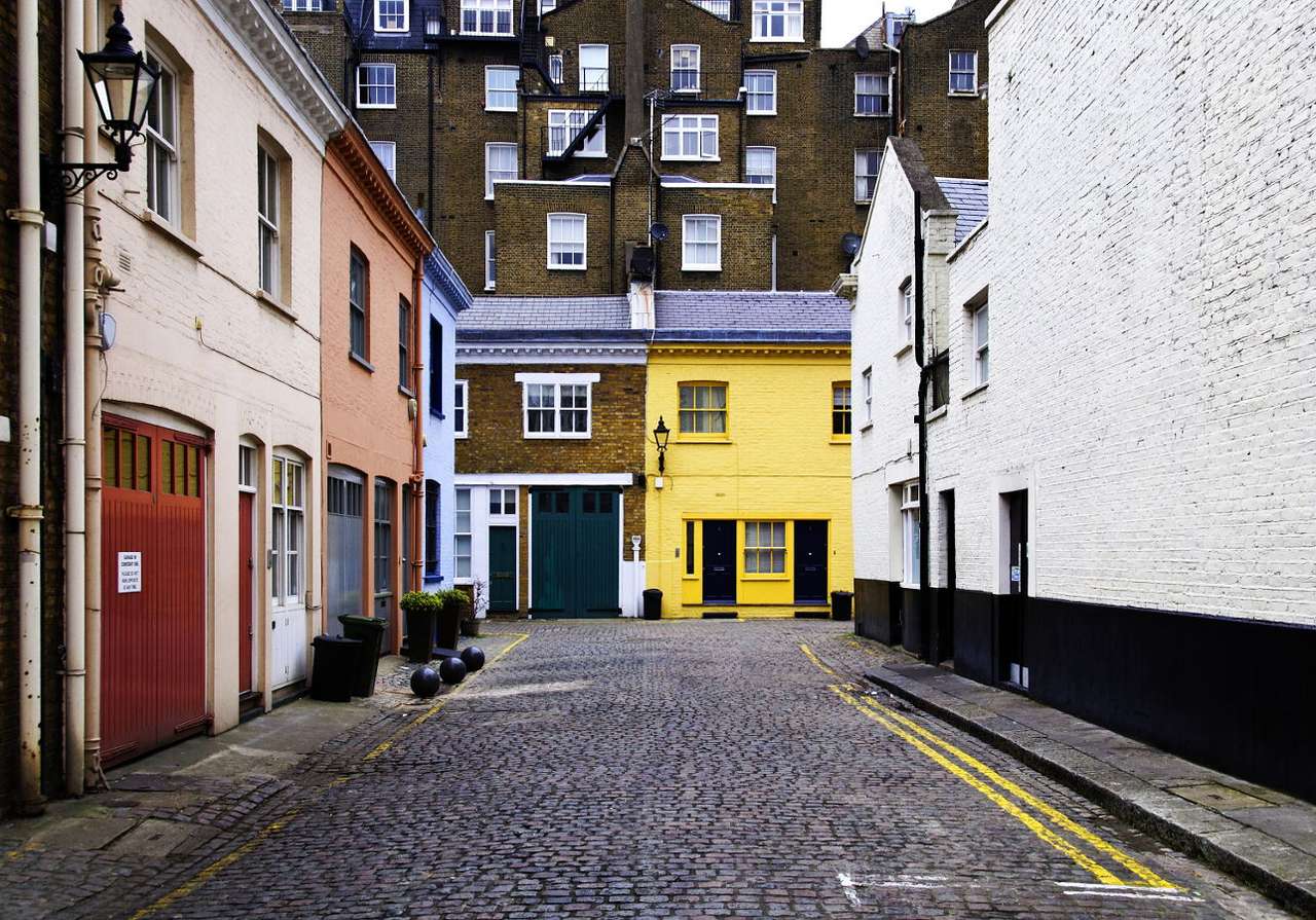 Λιθόστρωτο δρόμο στο Λονδίνο (Ηνωμένο Βασίλειο) παζλ online από φωτογραφία