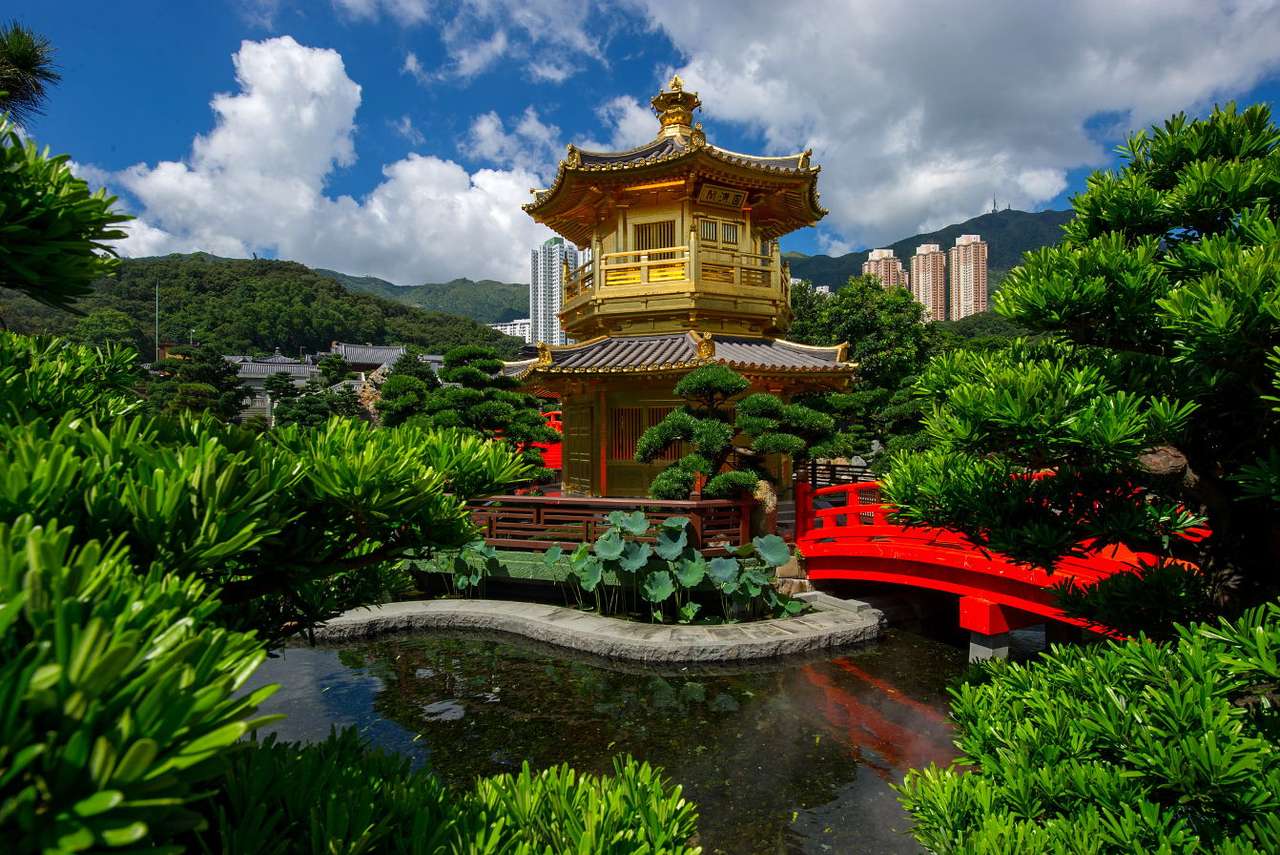 Jardim Nan Lian em Hong Kong (China) puzzle online a partir de fotografia