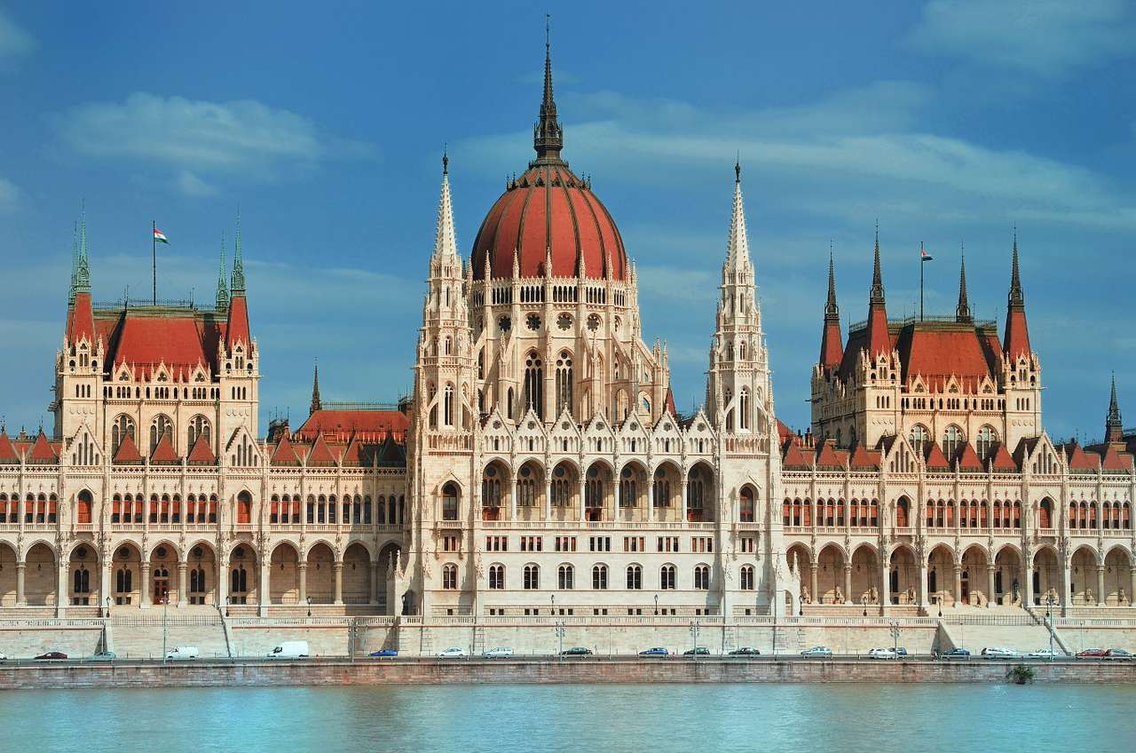 Ungerska parlamentsbyggnaden (Ungern) pussel online från foto