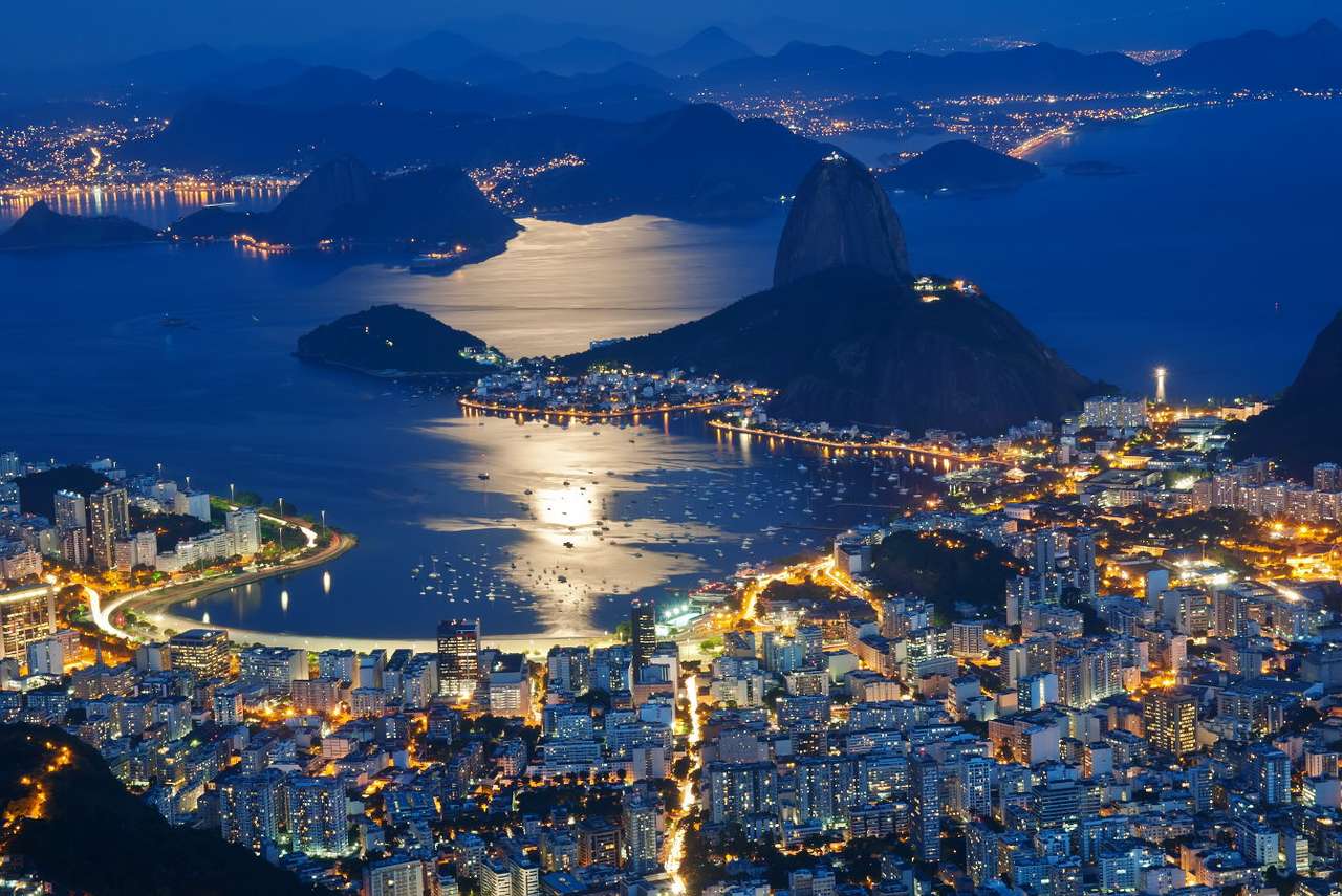 Планина Захарна глава в Рио де Жанейро (Бразилия) онлайн пъзел