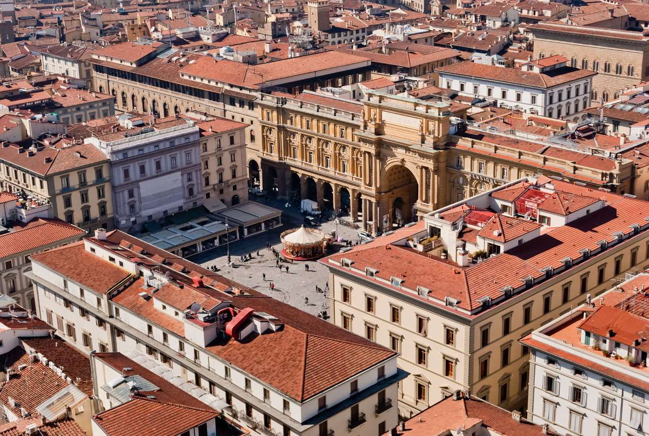 Piazza della Repubblica Firenzében (Olaszország) kirakós játék