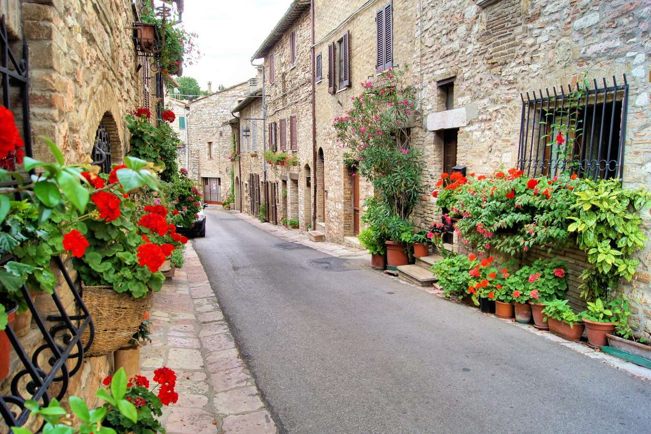 Улица в Асизи (Италия) онлайн пъзел
