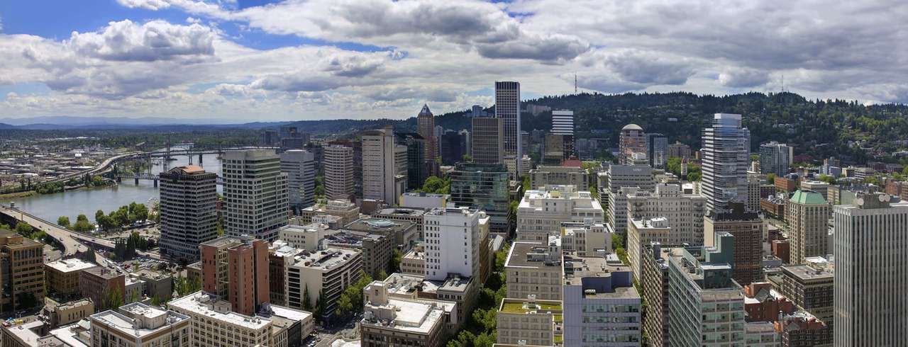 Panorama över Portland (USA) Pussel online