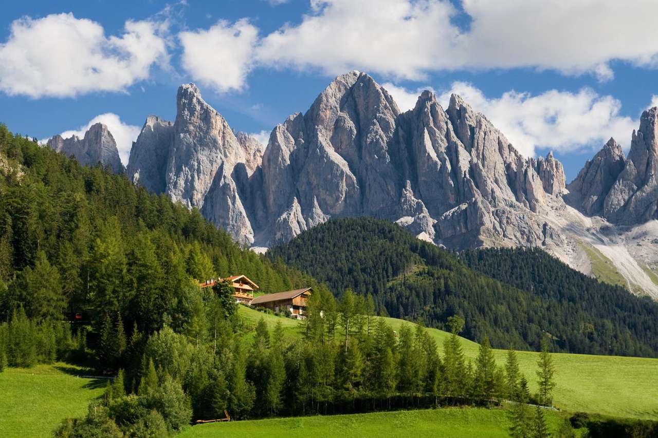 Masiv Odle v Jižním Tyrolsku (Itálie) puzzle online z fotografie