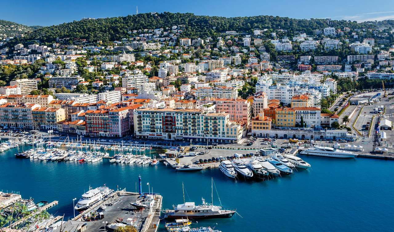 Panorama van Nice met uitzicht op de haven (Frankrijk) puzzel online van foto