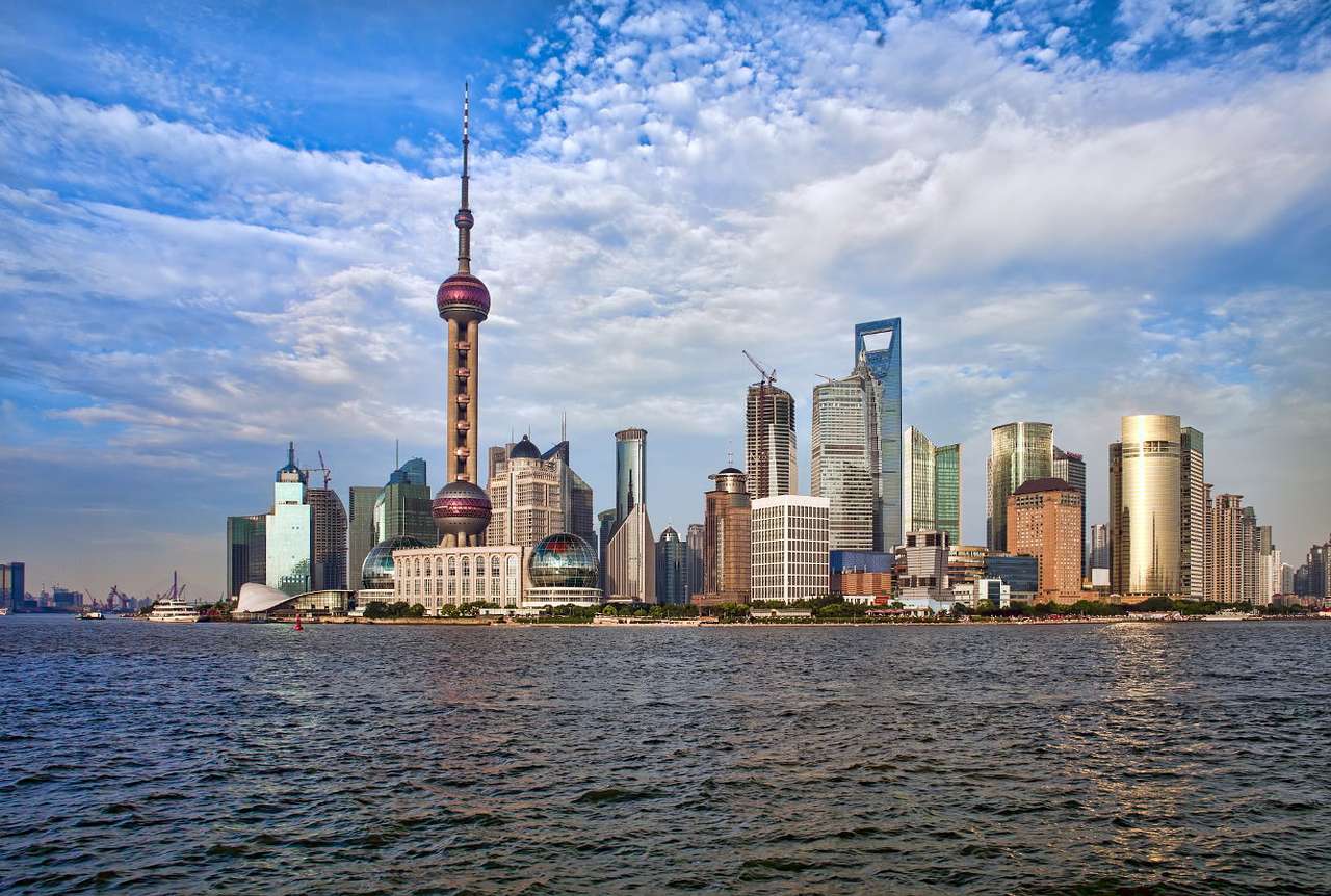 Moderna byggnader i Shanghai (Kina) pussel