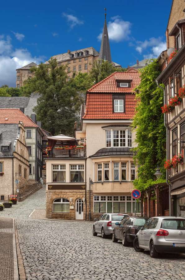 Rua de paralelepípedos em Blankenburg (Alemanha) puzzle online a partir de fotografia