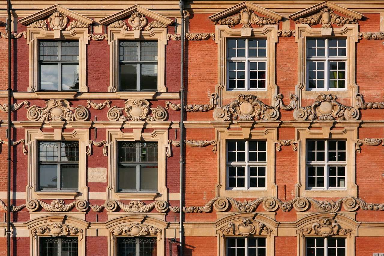 Zdobené fasády v Lille (Francie) puzzle online z fotografie
