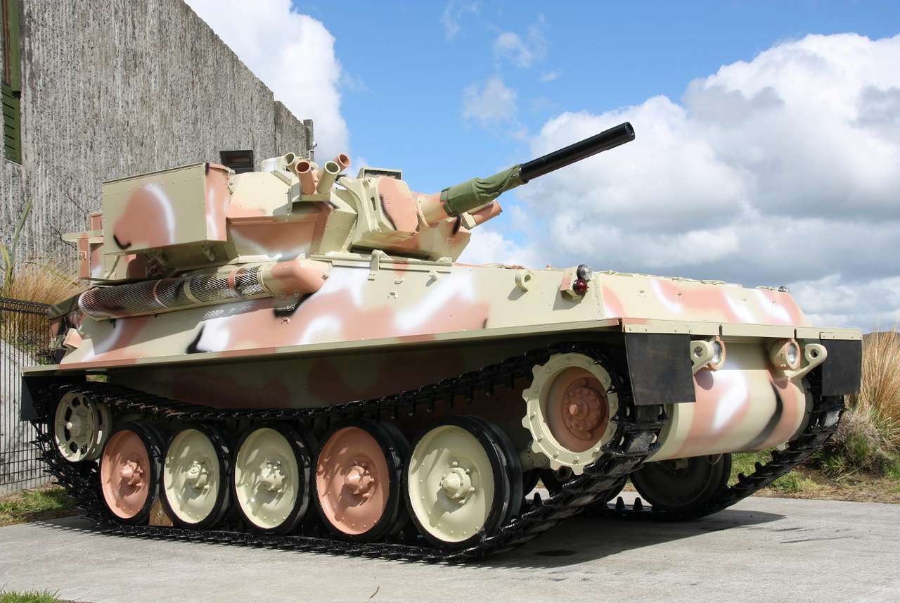 Light reconnaissance FV101 Scorpion tank puzzle online from photo