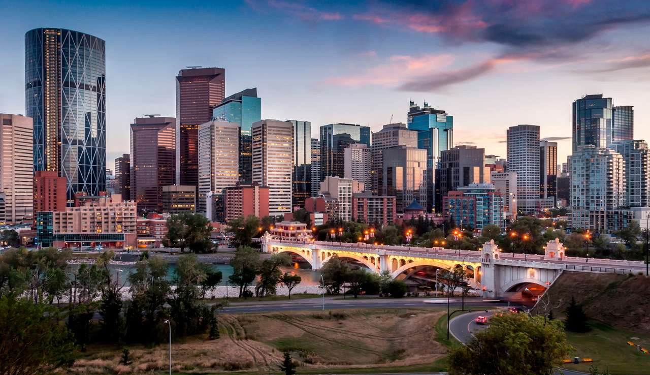 Panorama över Calgary (Kanada) pussel online från foto