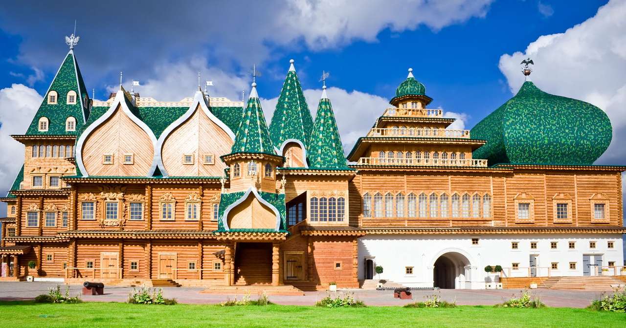 Dřevěný palác v Kolomenskoye (Rusko) puzzle online z fotografie