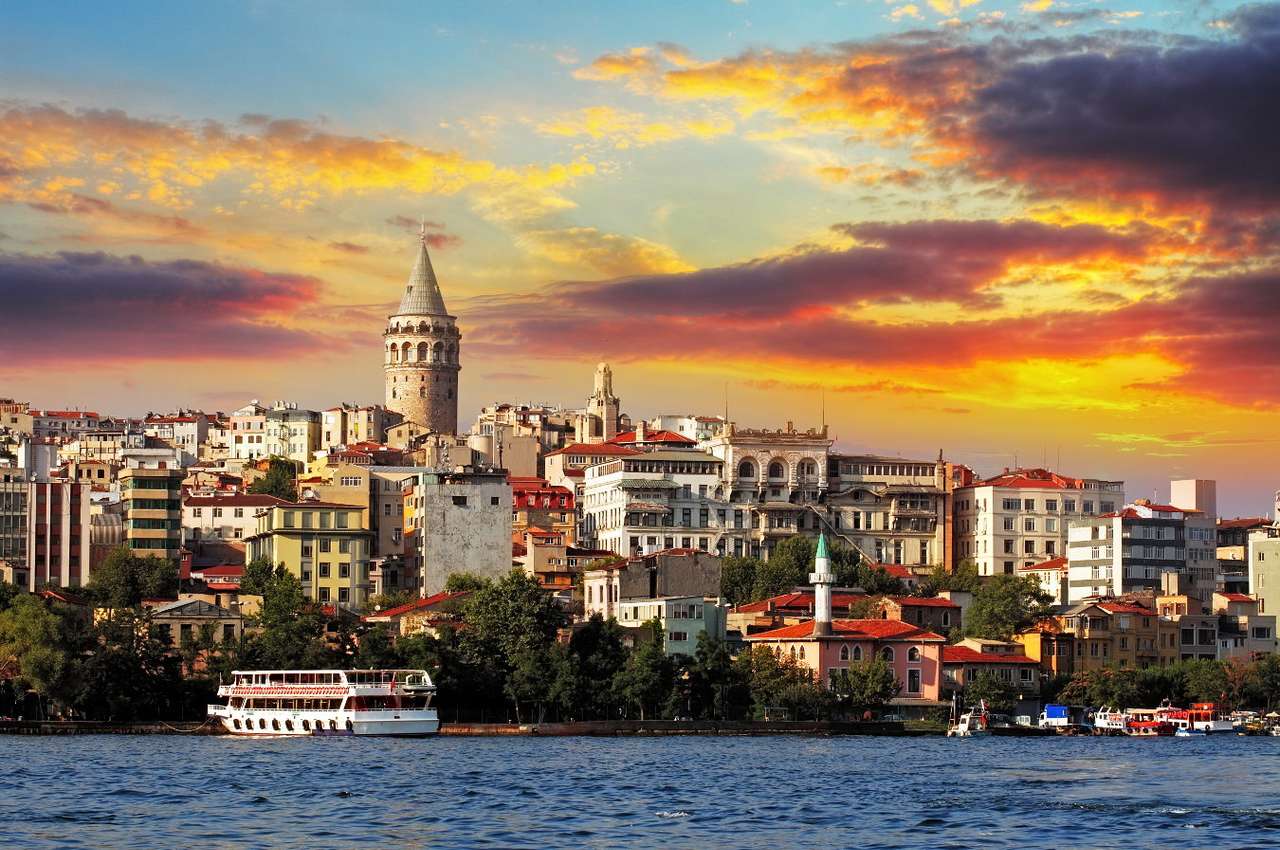 Galata Bezirk von Istanbul (Türkei) Online-Puzzle