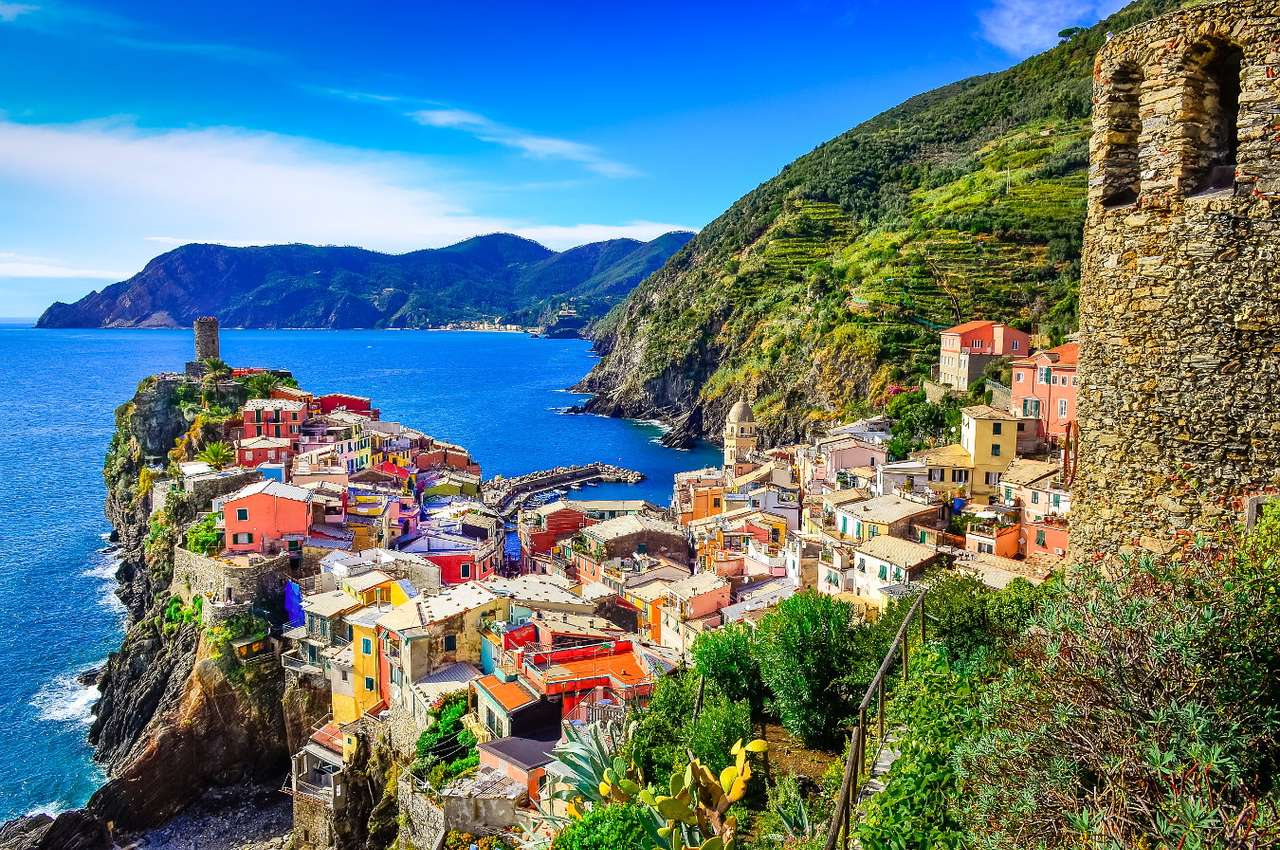 Kleurrijke stad Vernazza (Italië) online puzzel
