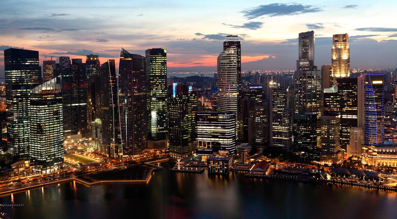 Üzleti negyed Szingapúrban (Szingapúr) online puzzle