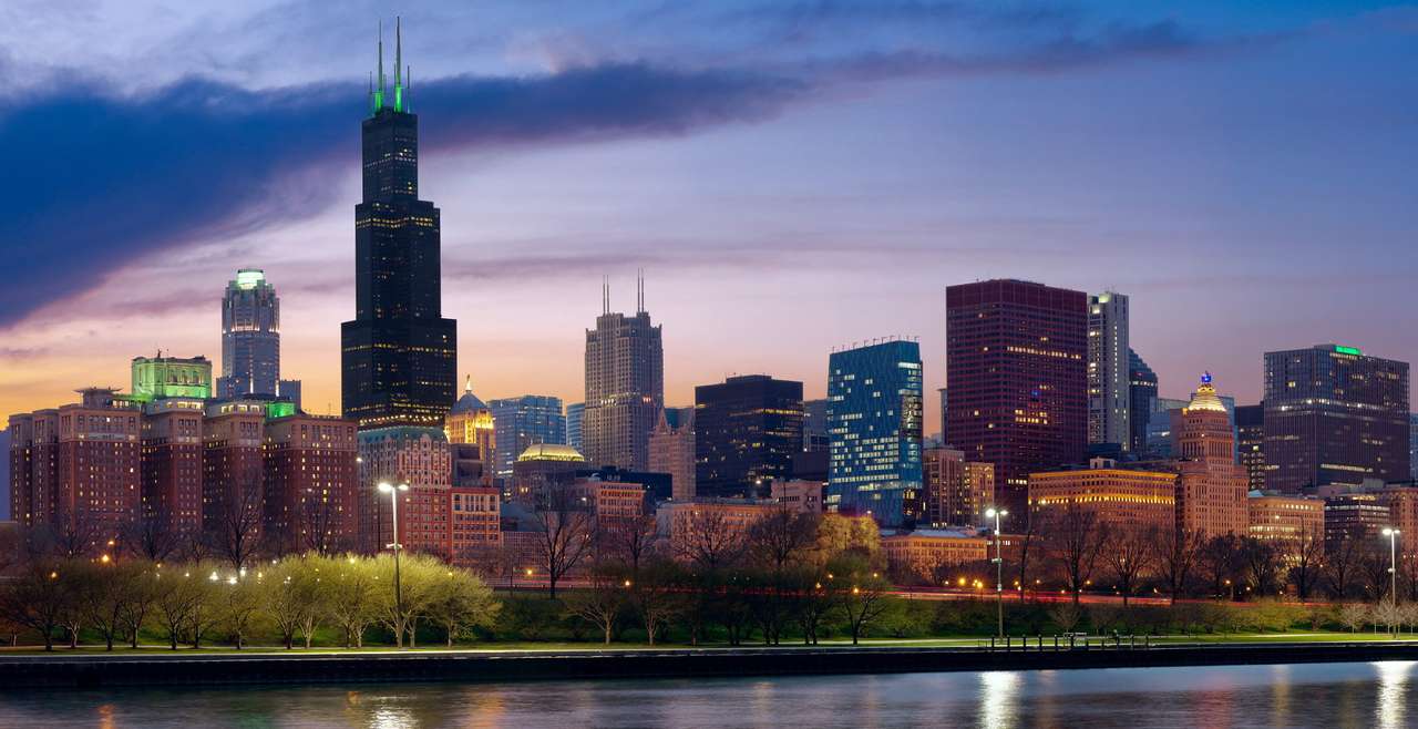 Панорама на Чикаго (САЩ) онлайн пъзел