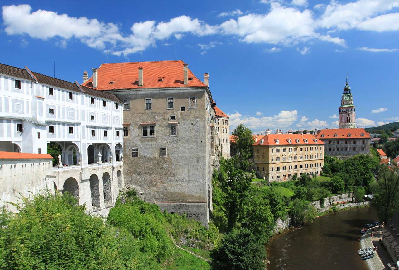 Oude stad Český Krumlov (Tsjechië) puzzel