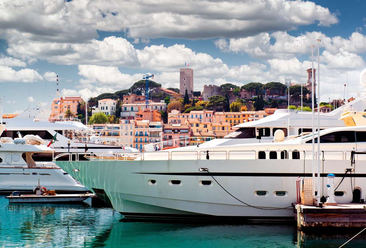 Marina i Cannes (Frankrike) pussel online från foto