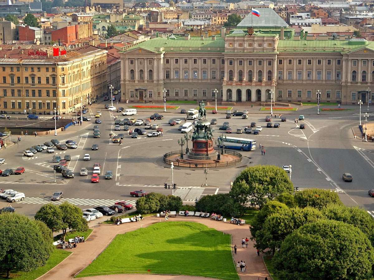 Παλάτι Μαριίνσκι στην Αγία Πετρούπολη (Ρωσία) παζλ online από φωτογραφία