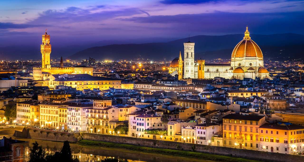Blick auf Florenz vom Piazzale Michelangelo (Italien) Online-Puzzle