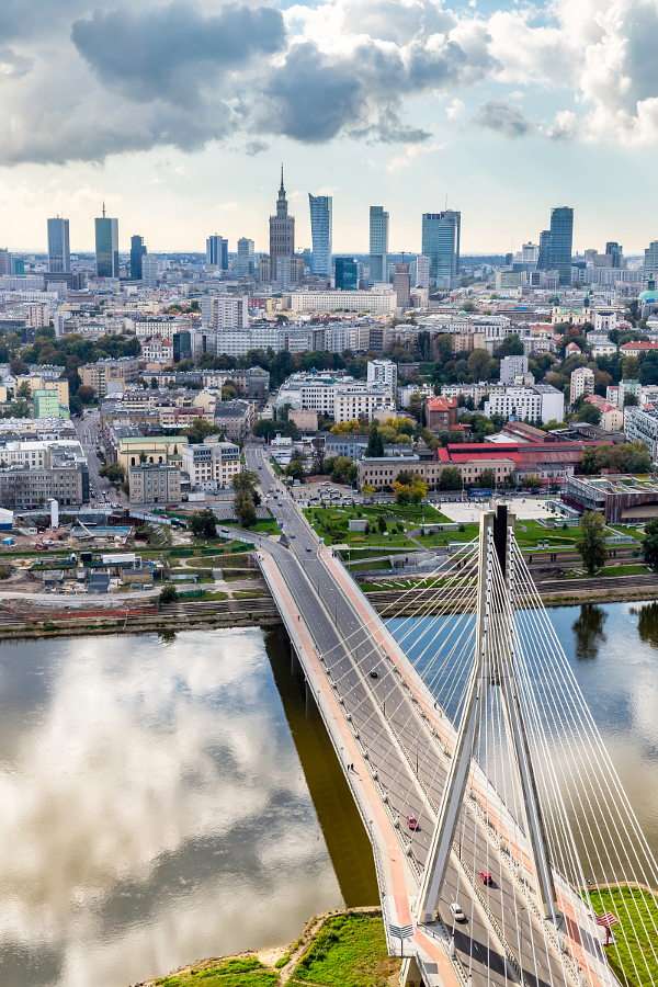 Świętokrzyski Bridge in Warsaw (Poland) online puzzle