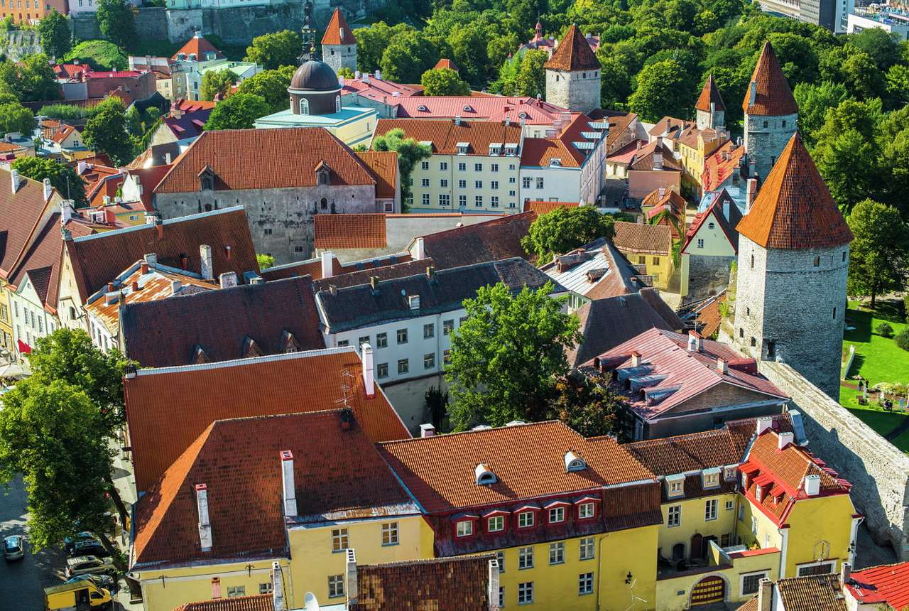 De oude stad in Tallinn (Estland) online puzzel