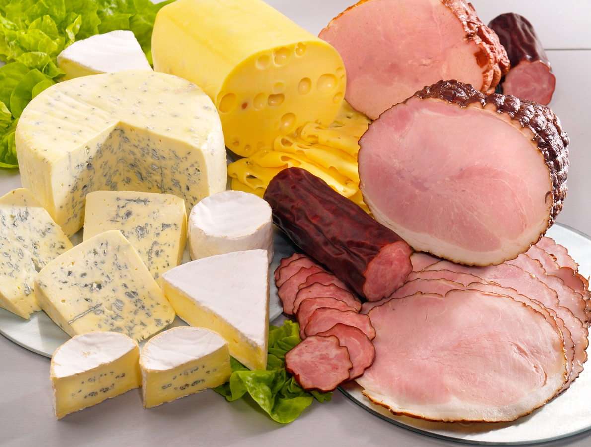 Carnes e queijos puzzle online