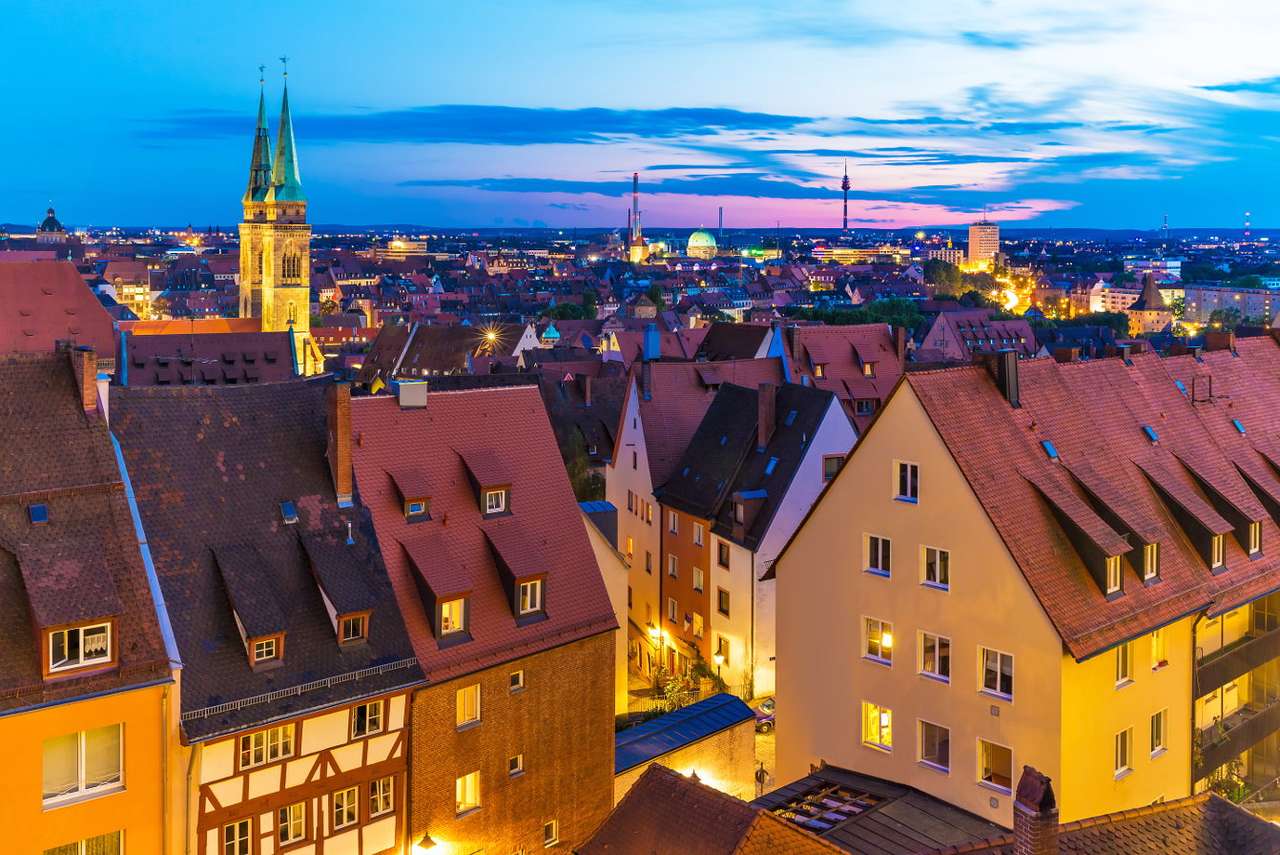 Gamla stan i Nürnberg (Tyskland) pussel online från foto