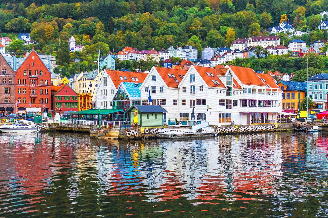 Panorama de Bergen (Noruega) puzzle online