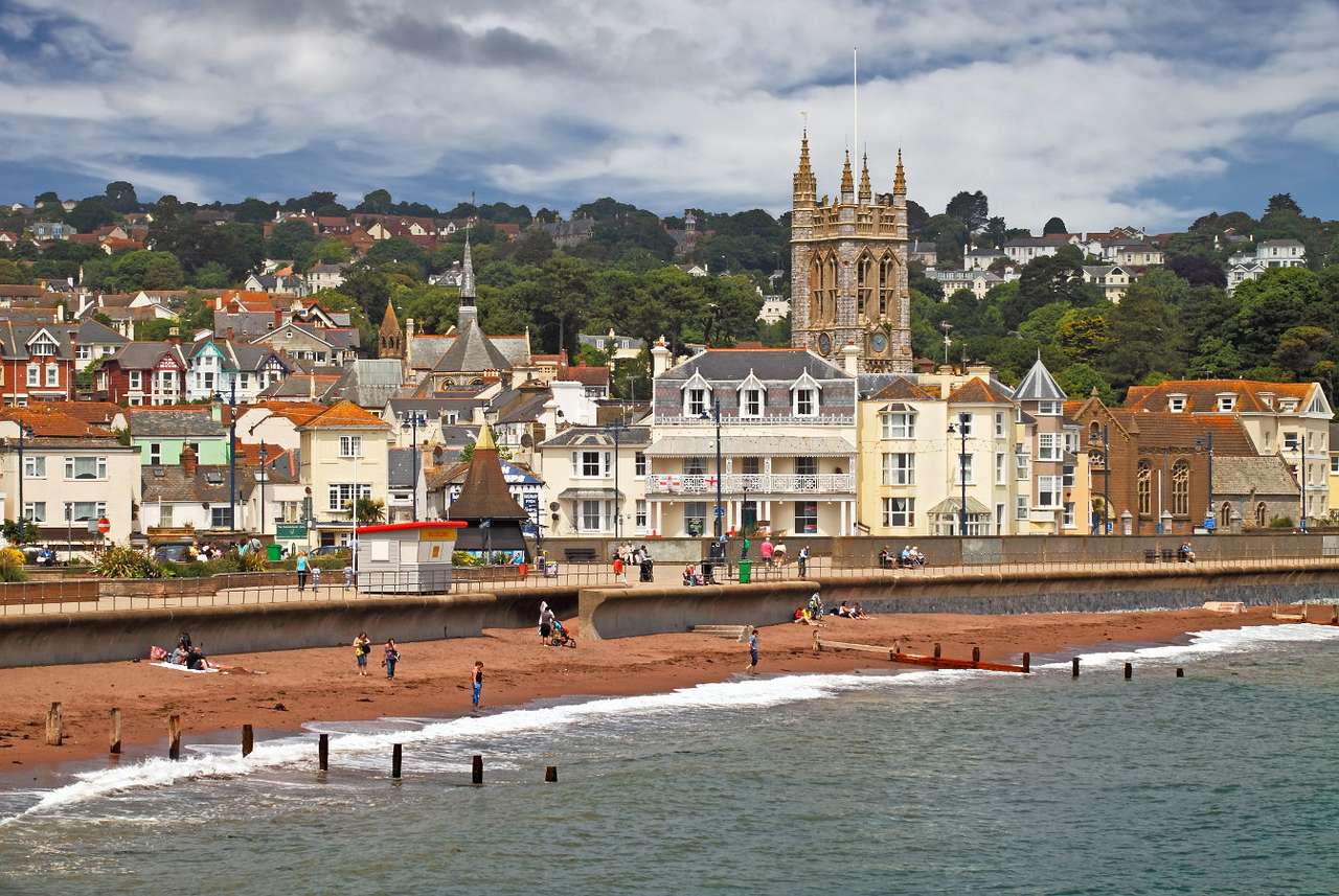 Panorama of the town of Teignmouth (United Kingdom) online puzzle