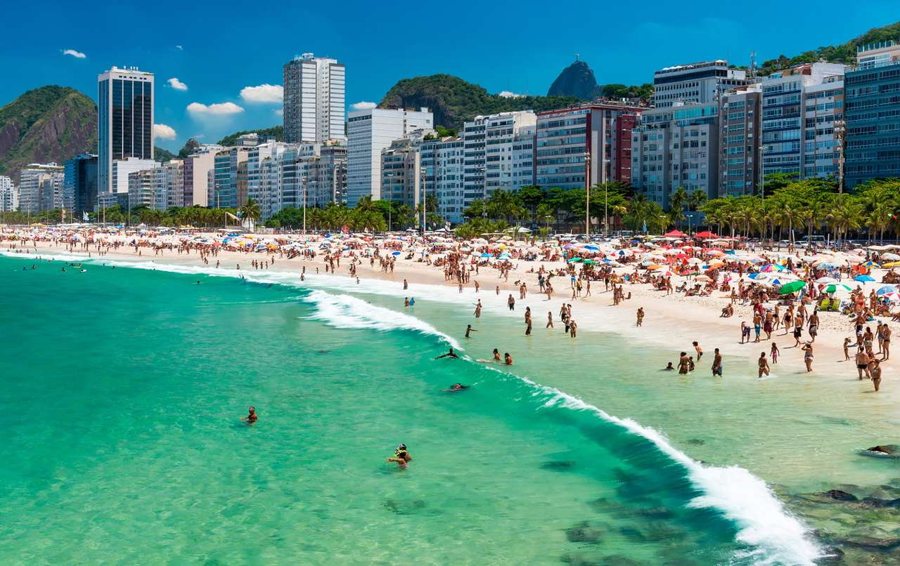 Copacabana tengerpart (Brazília) puzzle online fotóról