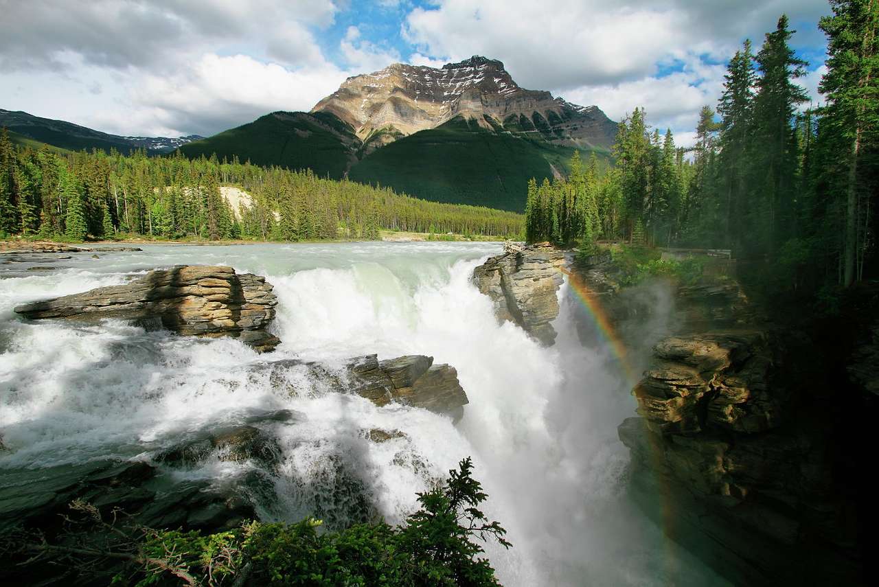 Водопадите Атабаска (Канада) онлайн пъзел