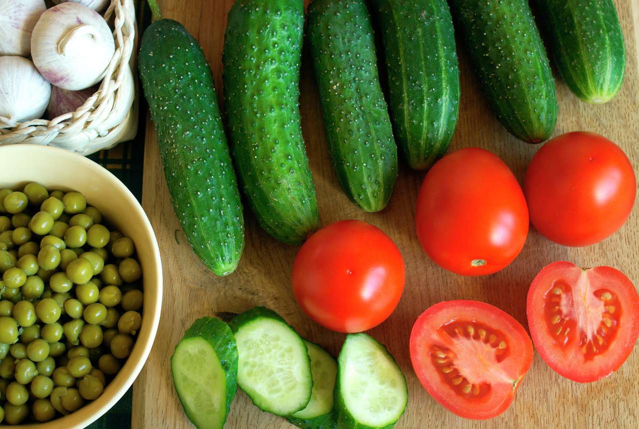 Tomaten en komkommers online puzzel