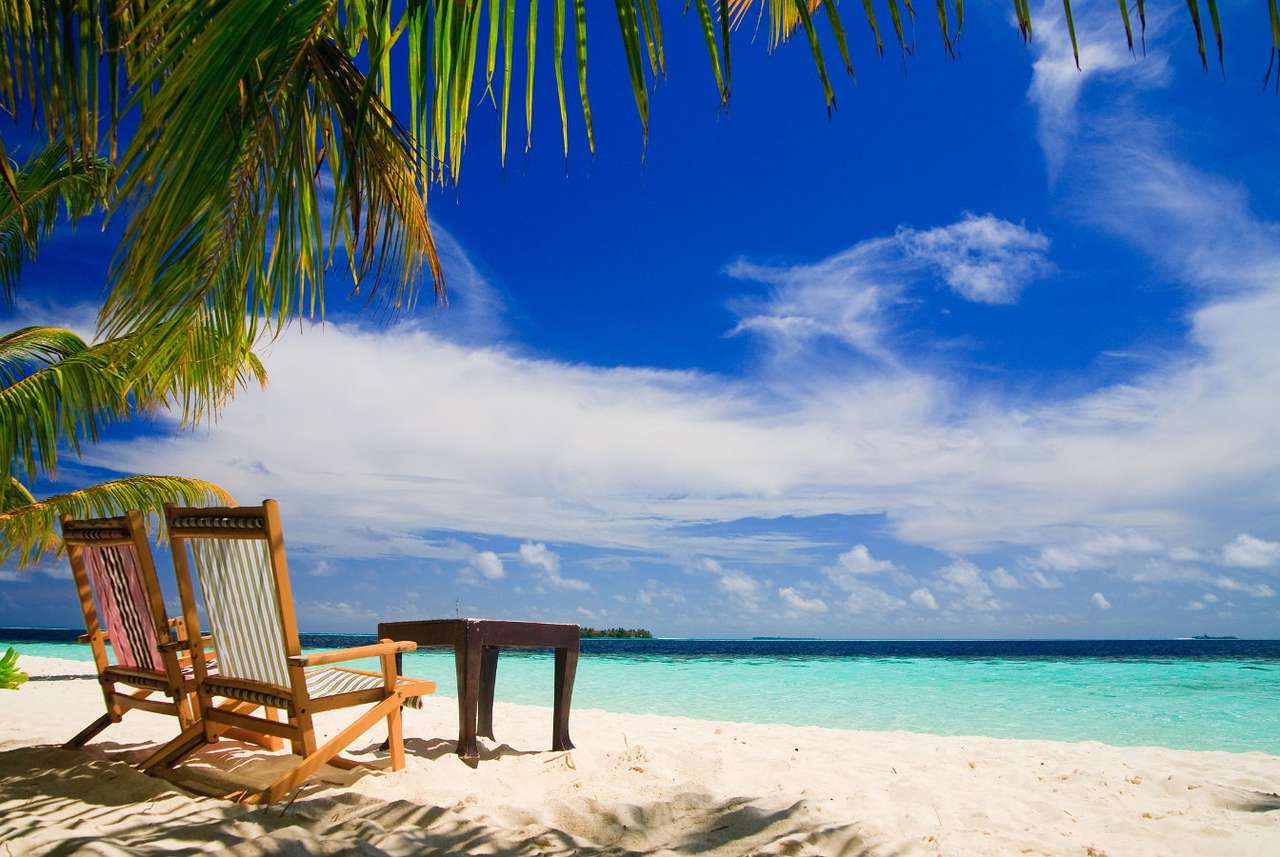 Αμμώδης παραλία (Μαλδίβες) online παζλ