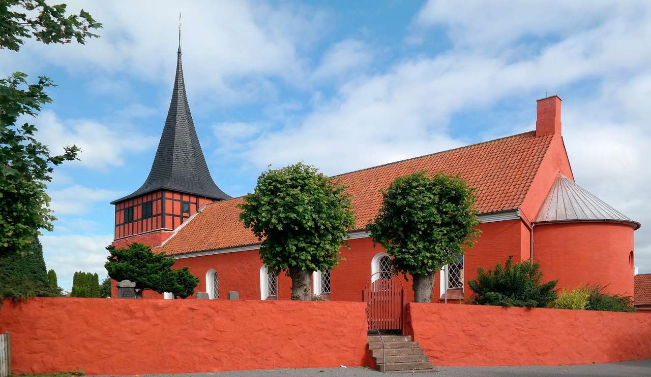 Templom Svaneke-ban (Dánia) online puzzle