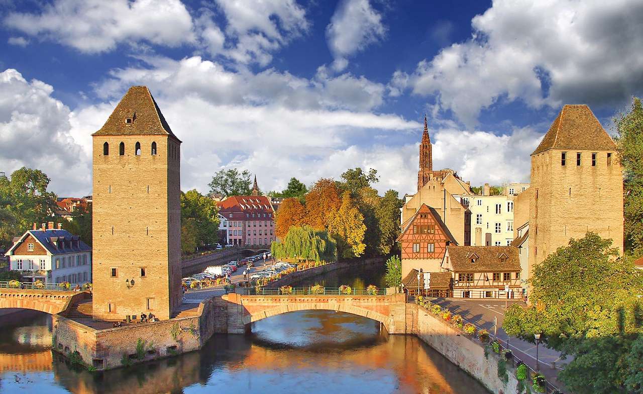 Csatornák Strasbourgban (Franciaország) puzzle online fotóról