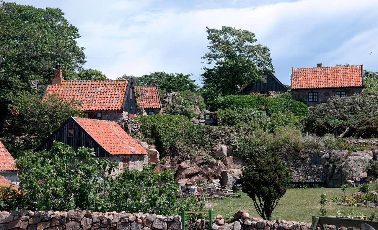 Häuser auf Christiansø (Dänemark) Online-Puzzle