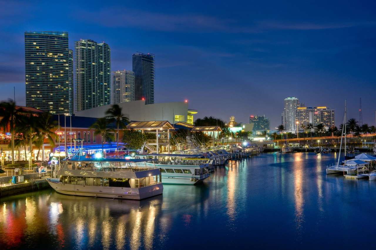Marina v Miami (USA) puzzle online z fotografie
