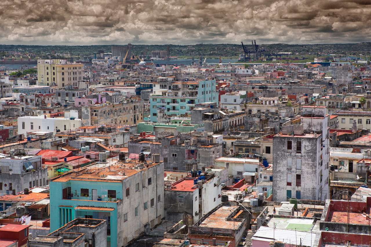 Ein armer Bezirk von Havanna (Kuba) Online-Puzzle vom Foto