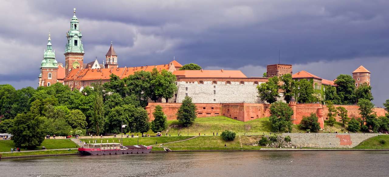 Wawel királyi kastély Krakkóban (Lengyelország) online puzzle