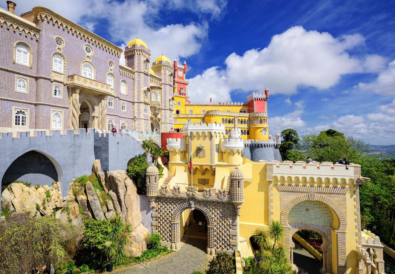 Palais de Pena à Sintra (Portugal) puzzle en ligne à partir d'une photo