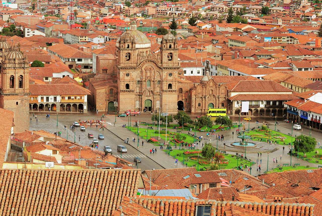 Torget i centrum av Cuzco (Peru) pussel online från foto