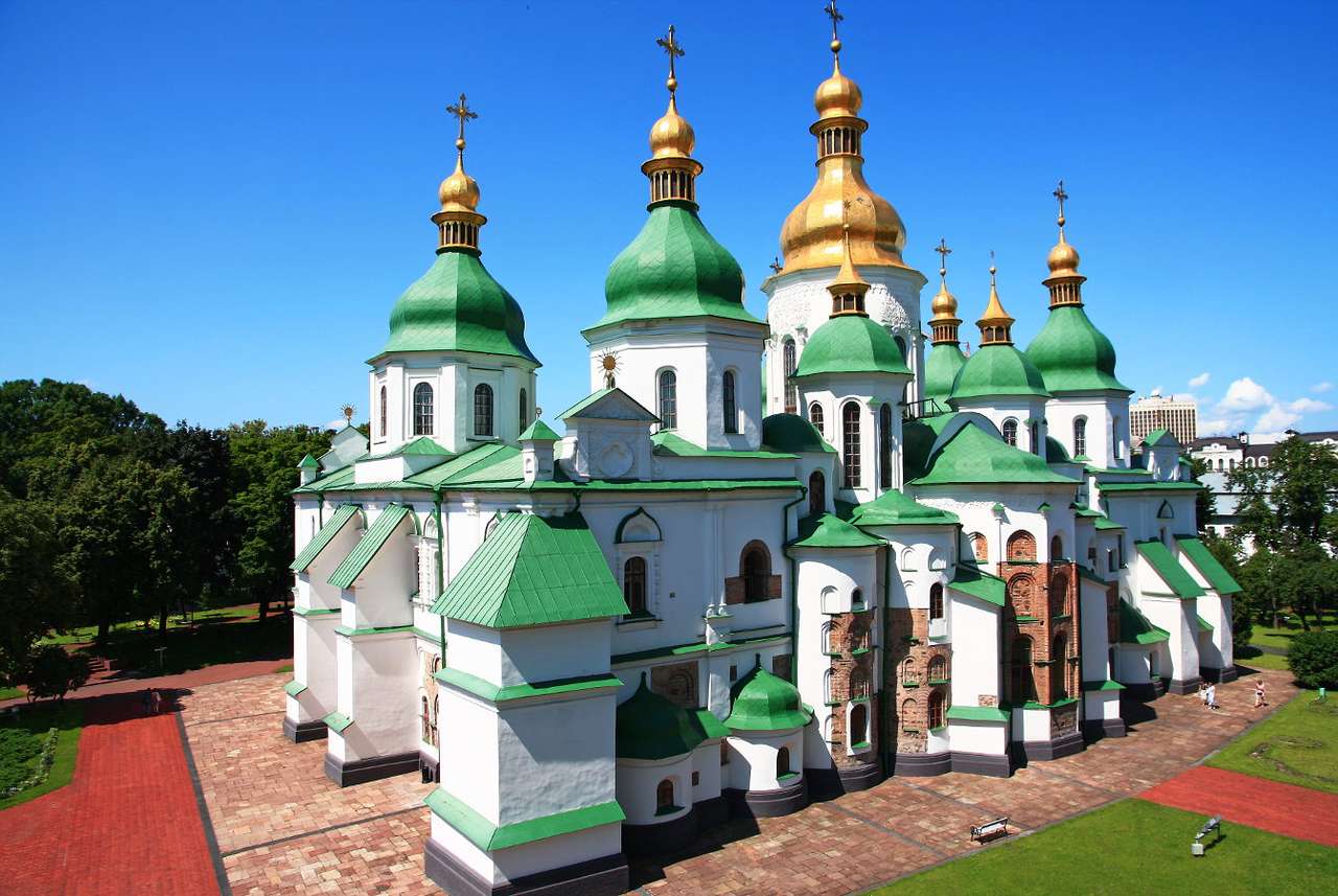 Ο καθεδρικός ναός της Αγίας Σοφίας στο Κίεβο (Ουκρανία) online παζλ