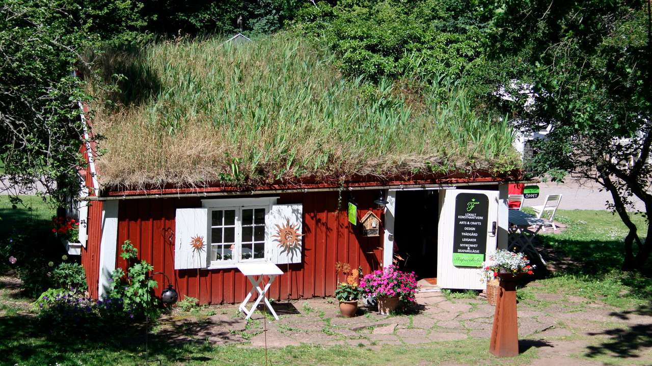 Κατάστημα με σουβενίρ στο Borgholm (Σουηδία) παζλ online από φωτογραφία