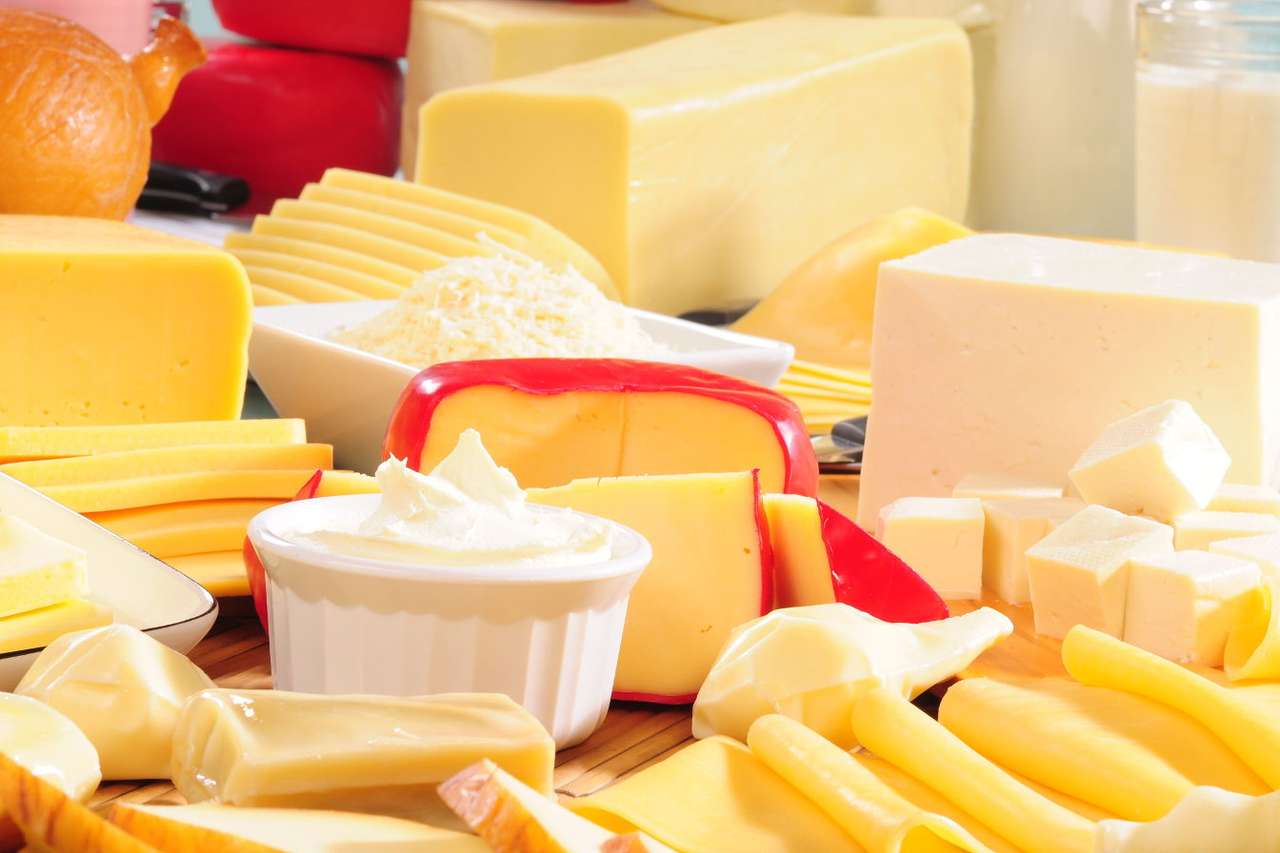 Various kinds of cheese puzzle online from photo