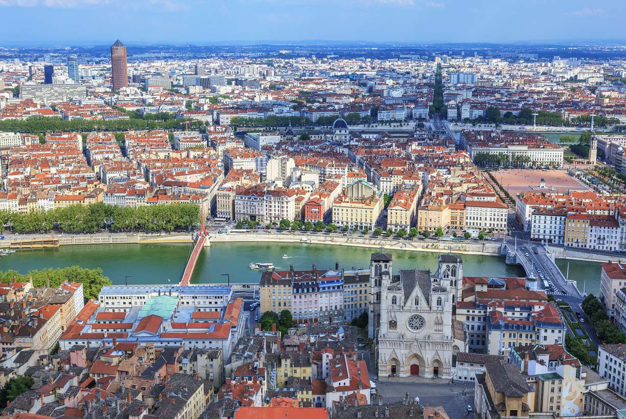 Panorama von Lyon (Frankreich) Online-Puzzle