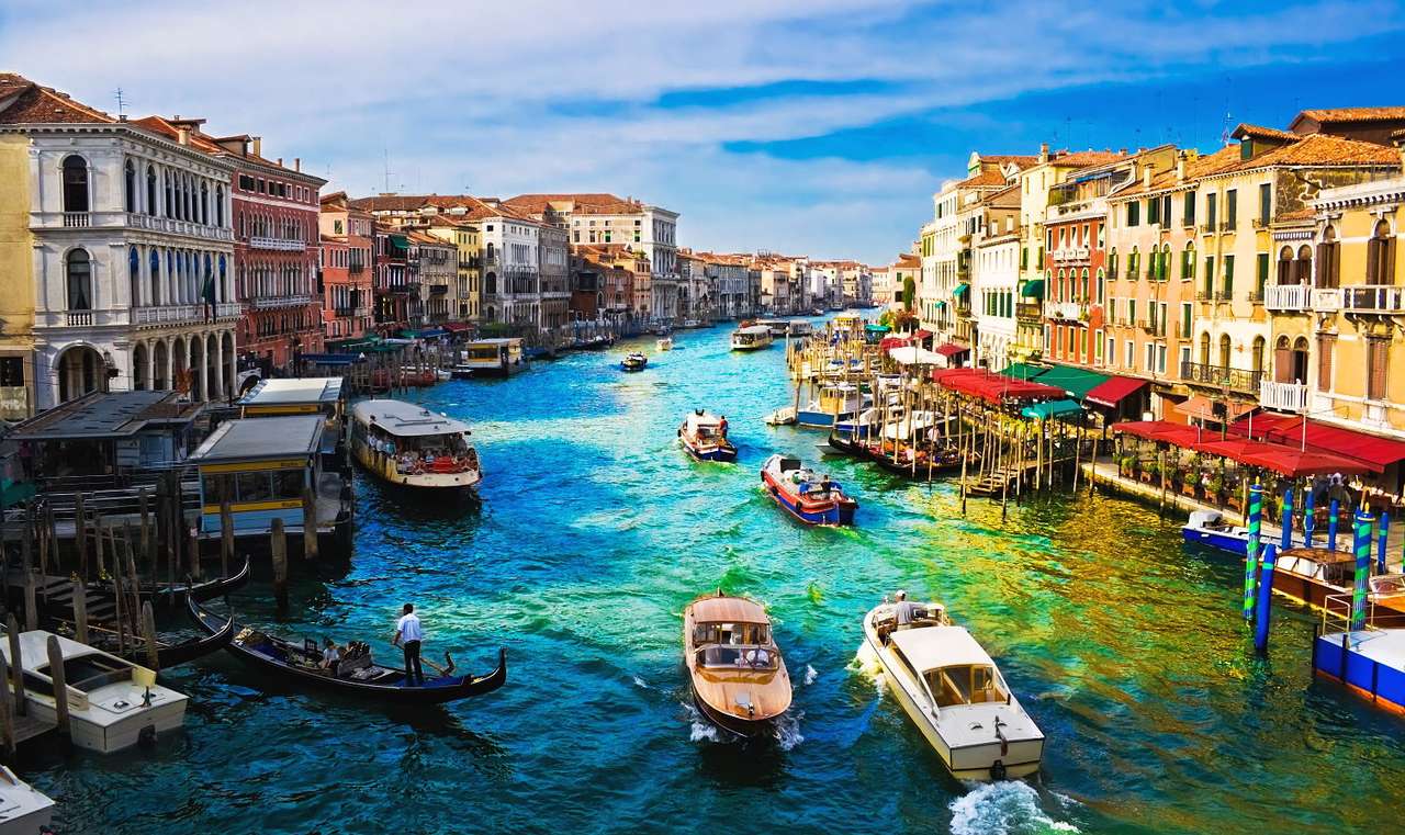 Canal Grande as seen from Rialto Bridge (Italy) online puzzle
