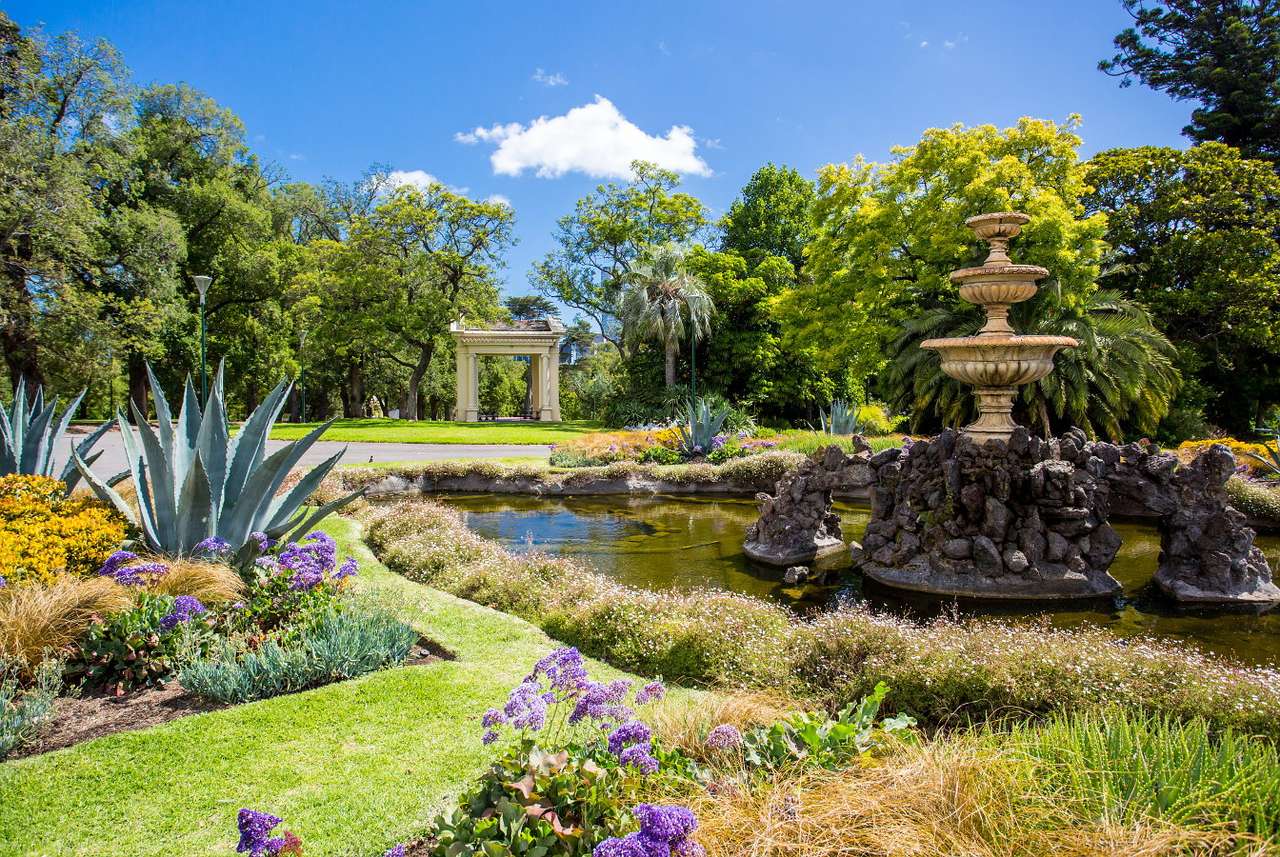 Fitzroy Gardens i Melbourne (Australien) pussel online från foto
